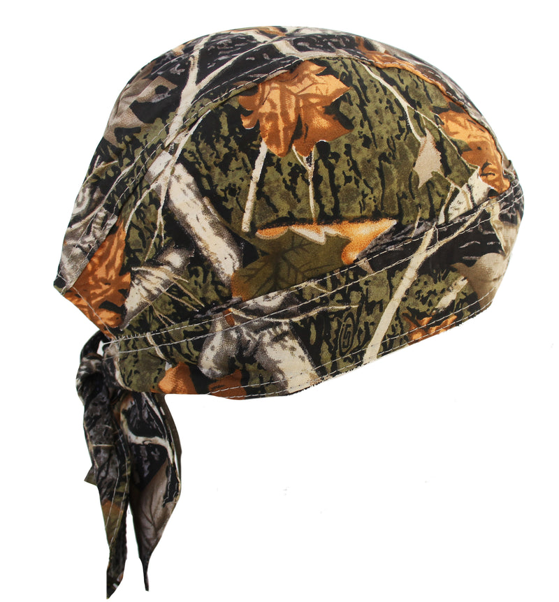 Danbanna Hunting Brown & Orange Woodland Leaf Skull Cap