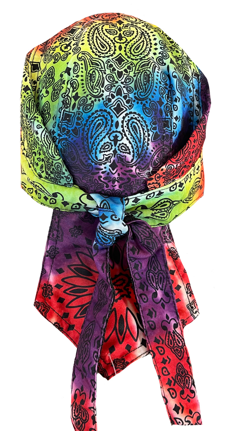Danbanna Woodstock Tie Dye Skull Cap Durag Bandana Style