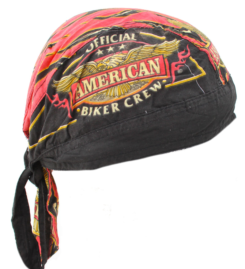 Official American Biker Crew Bandana Du Rag Skull Cap