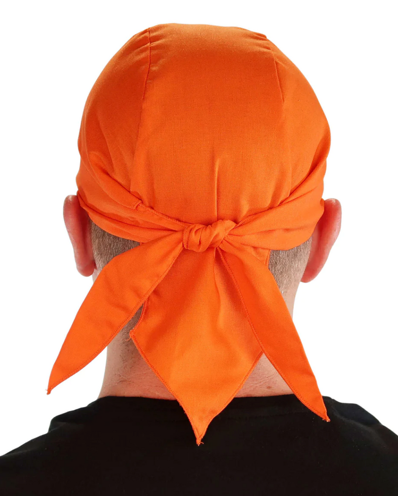 Solid Bright Safety Orange Skull Cap
