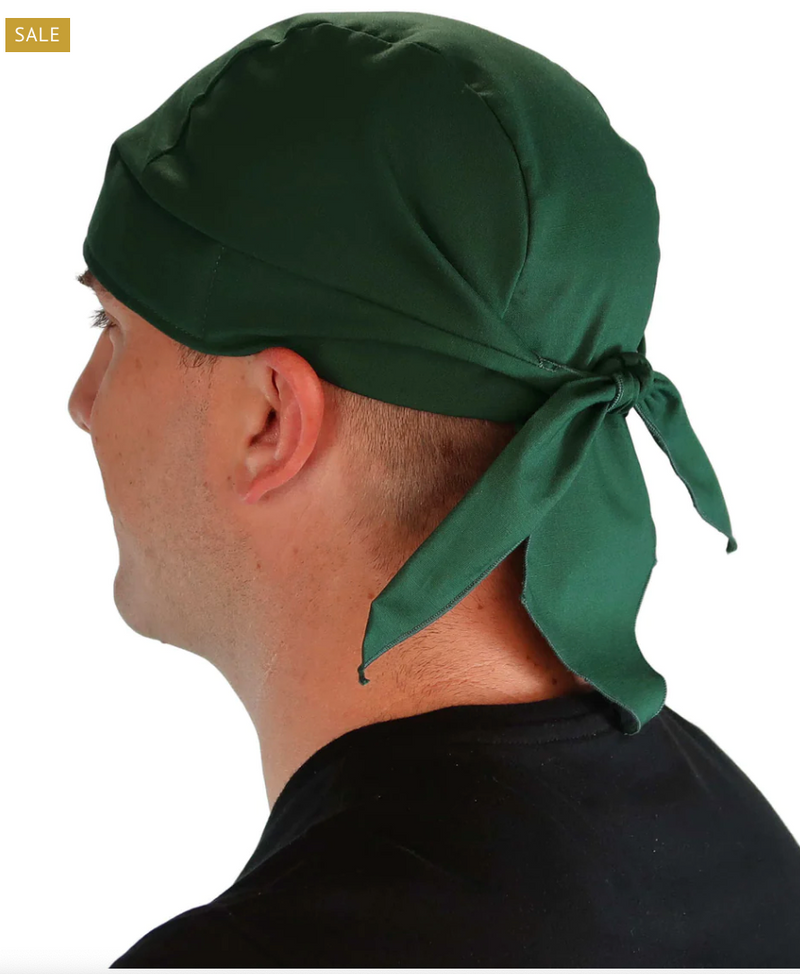 Solid Hunter Green Skull Cap Hat