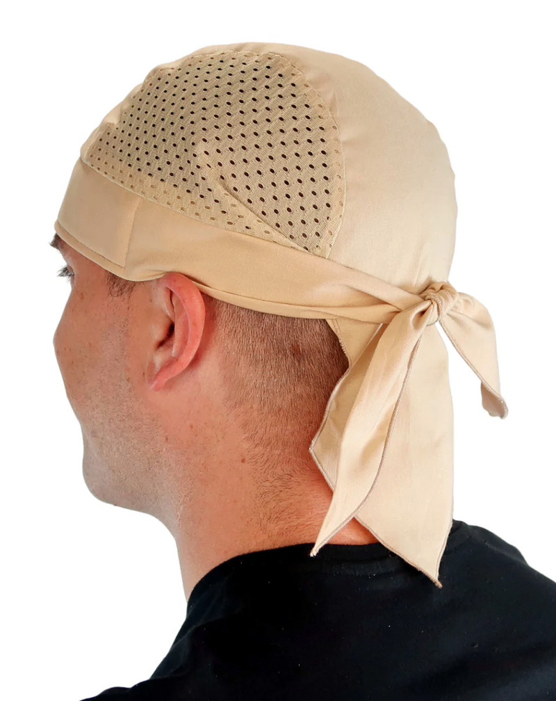 Cool Mesh Air Flow Tan Skull Cap Hat Bandana - Main Image
