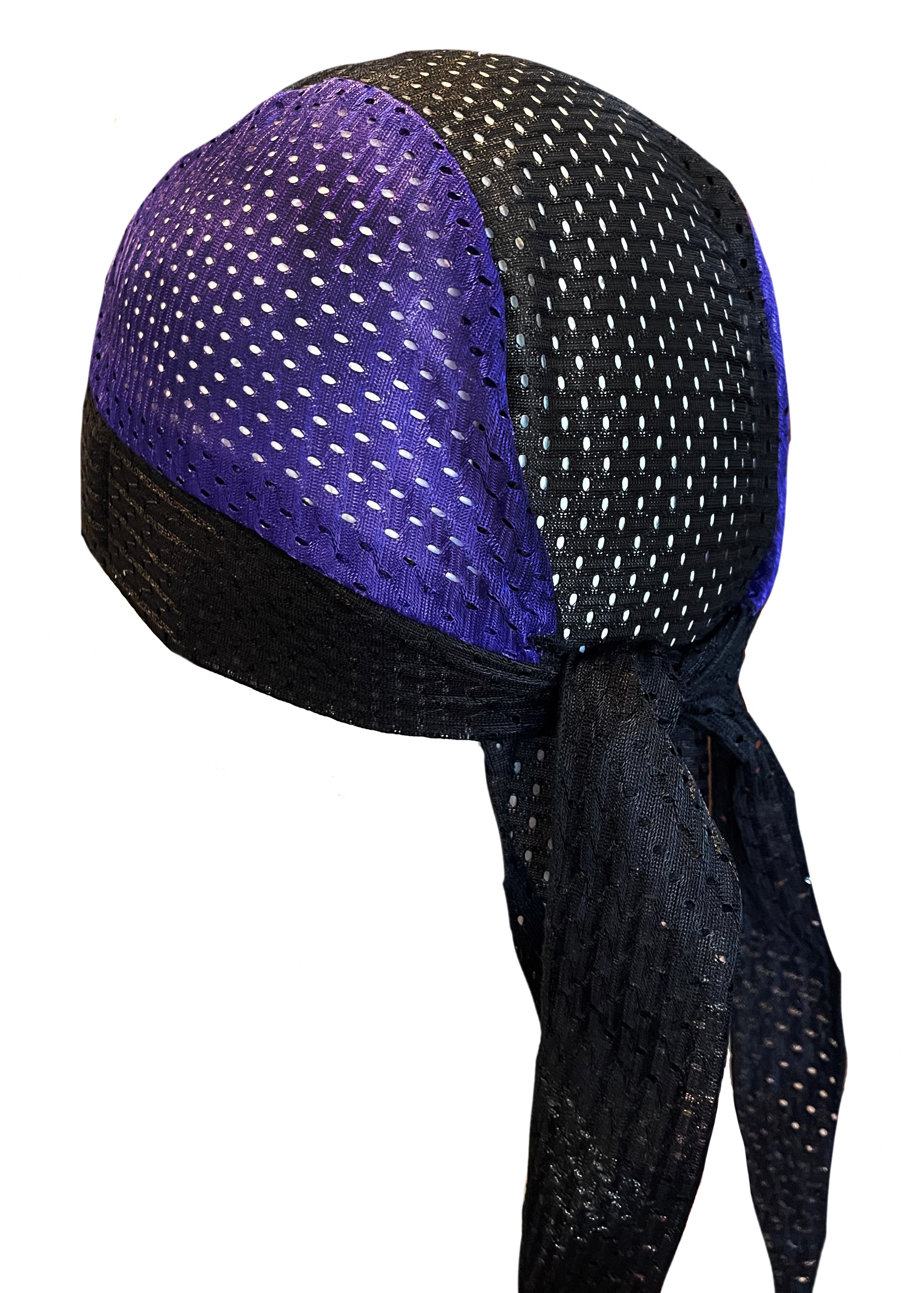 Stretch Mesh Sport Easy Tie Du-rag Purple & Black – Shop Urban Sass