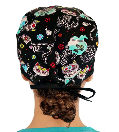 Funny Colorful X-Ray Cats Surgical Scrub Cap Hat