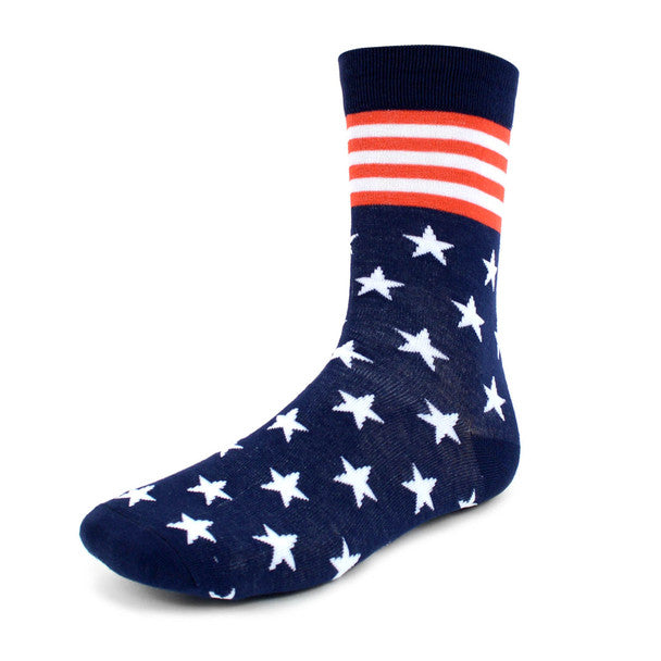I love USA Stars & Stripes American Flag Patriotic Socks, Women&