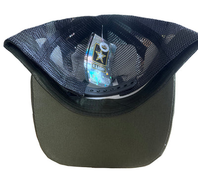 U.S Army 1775 Green Mesh Trucker Baseball Snapback Cap