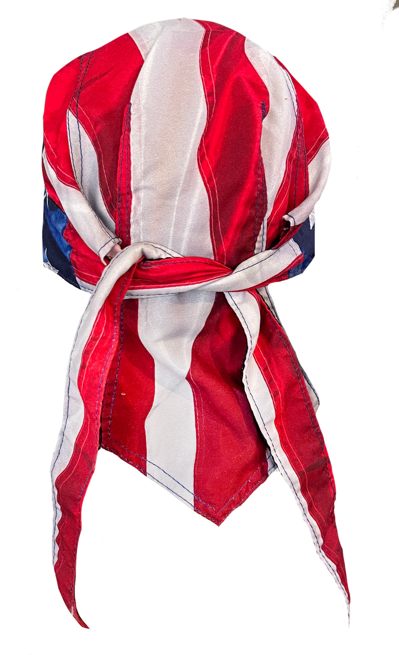 Danbanna American Stars & Stripes USA Flag Skull Durag Cap