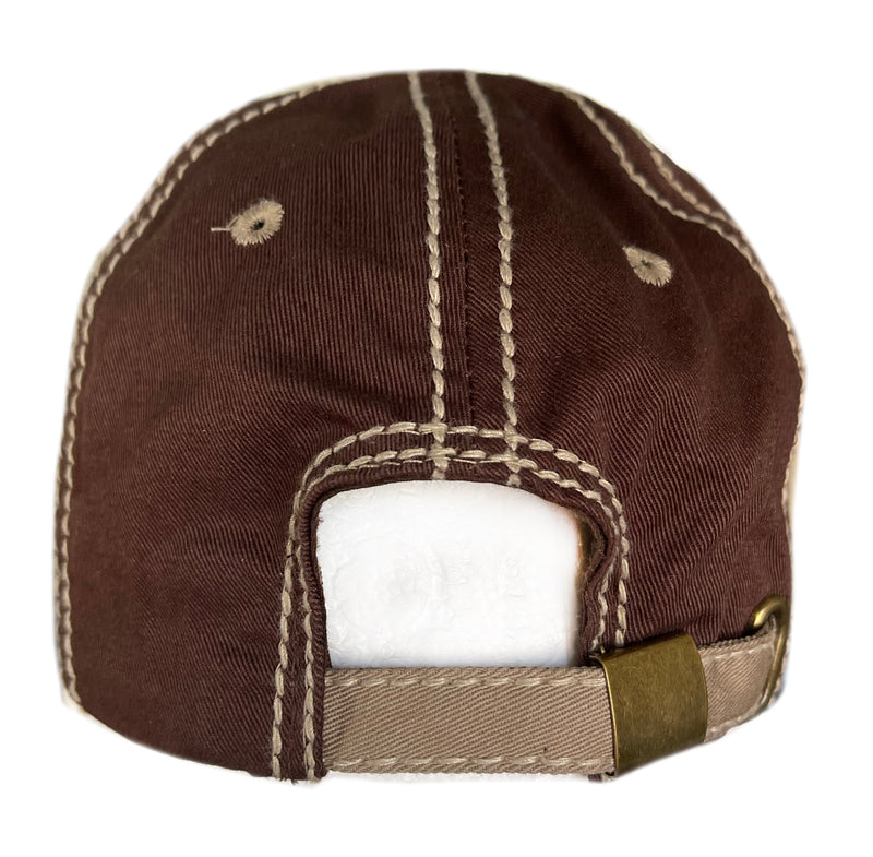 Texas Lone Star 6 Panel Baseball Cap Dad Hat Brown