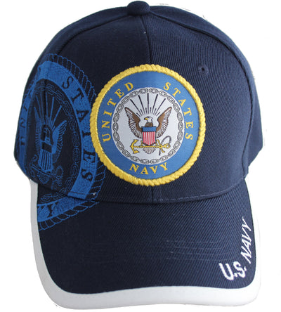 Navy Blue US Navy Emblem Baseball Cap Hat