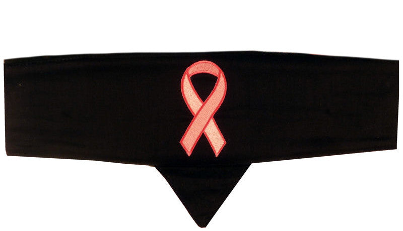 Pink Ribbon Breast Cancer Awareness Chop Top Head wrap with Velcro