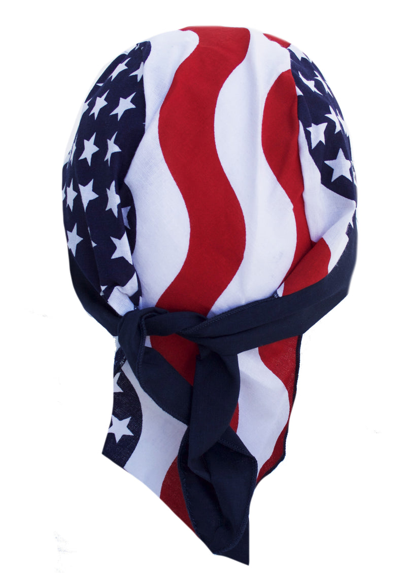 Stars & Stripes USA American Flag Skull Cap
