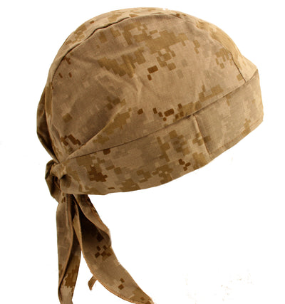Skull Cap Hat Army ACU Digital Brown Camo Bandana Skull Cap