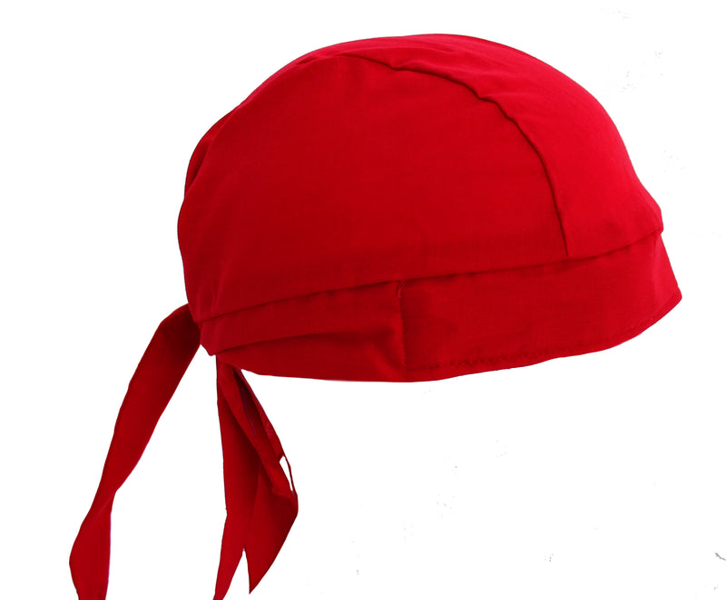 Solid Red Skull Cap Hat Bandana