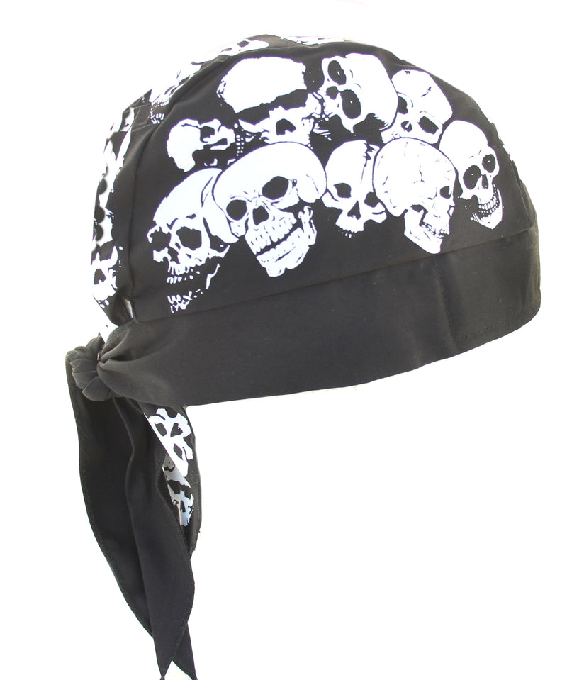Crazy Black & White Skull Cap