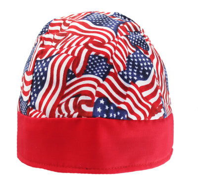 Red Stars & Stripes USA American Flag Skull Cap
