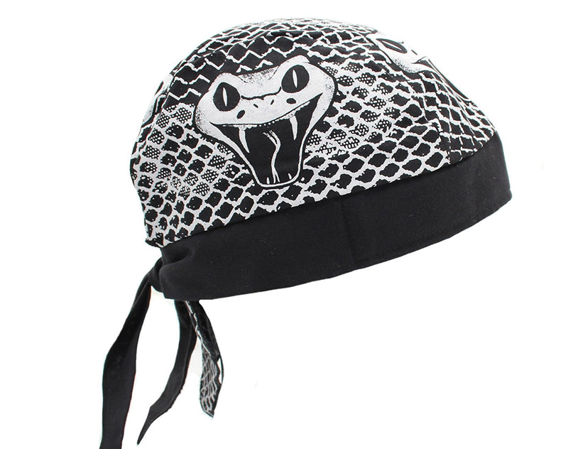 Black Rattlesnake Skull Cap Hat Skull Cap