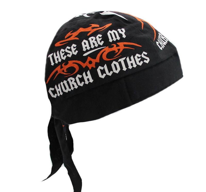 Black Church Clothes Skull Cap Hat Bandana