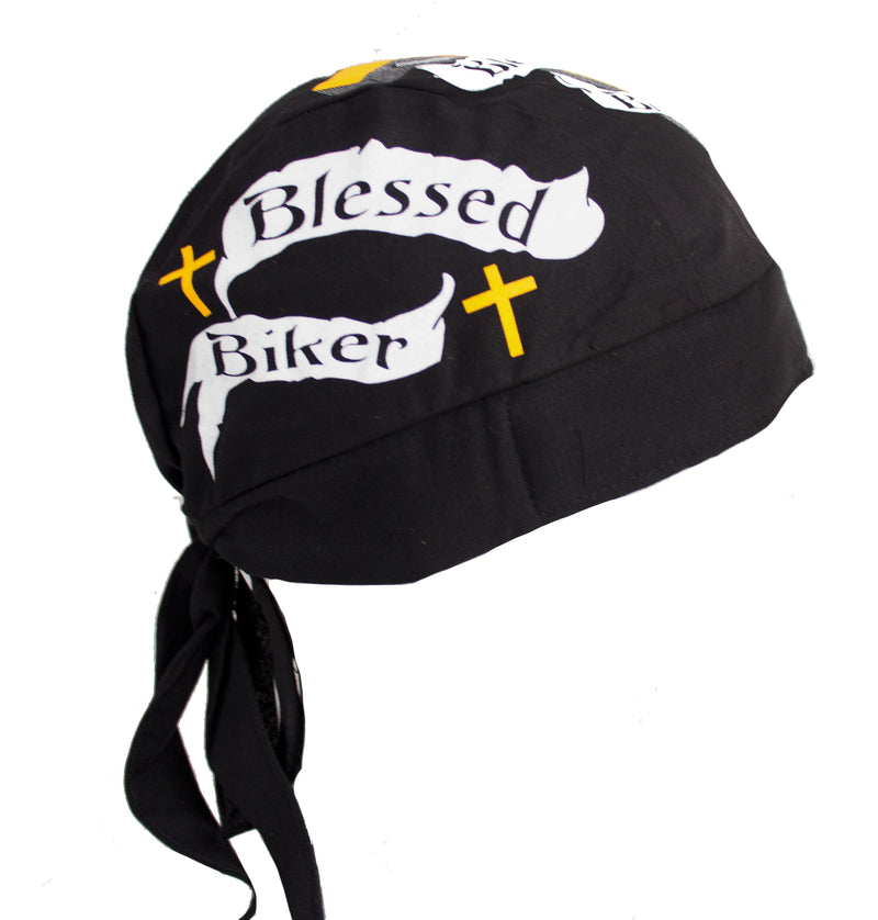 Blessed Biker Christian Skull Cap Hat Bandana