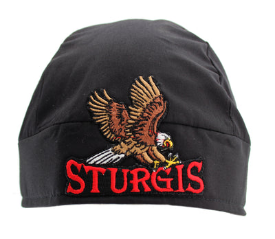 Sturgis Ride Eagle USA Black Skull Cap Headwrap