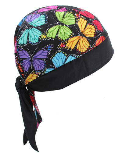 Color Butterfly Summer Skull Cap Headwrap Durag