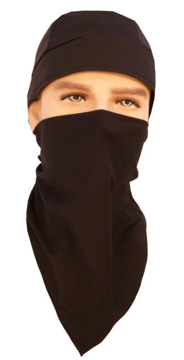 Solid Black Face Covering Face Mask