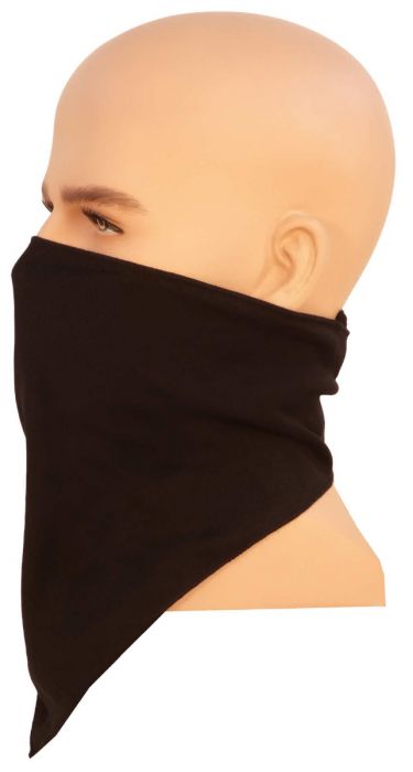 Solid Black Face Covering Face Mask