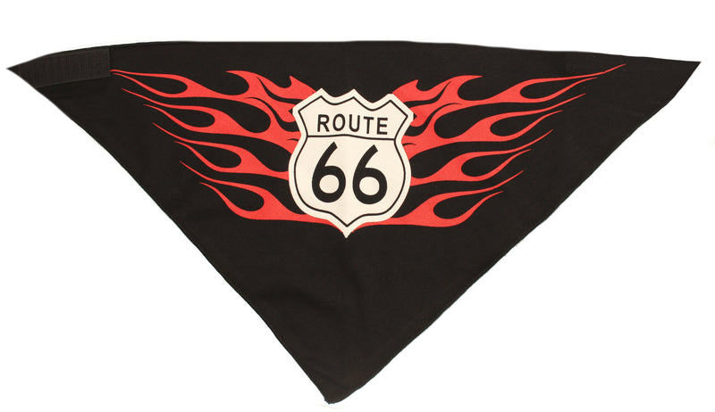 Black & Red Route 66 Flames Face Covering Face Mask