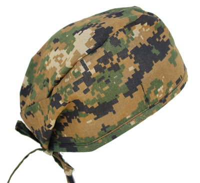 Military ACU Digital Green / Brown Camo Surgical Scrub Cap