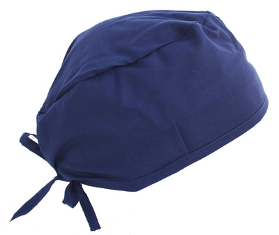 Solid Navy Blue Surgical Scrub Cap Hat