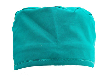 Solid Blue Green Teal Hospital Surgical Scrub Cap Hat