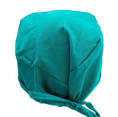 Solid Blue Green Teal Hospital Surgical Scrub Cap Hat