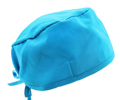 Vibrant Solid Turquoise Blue Scrub Cap