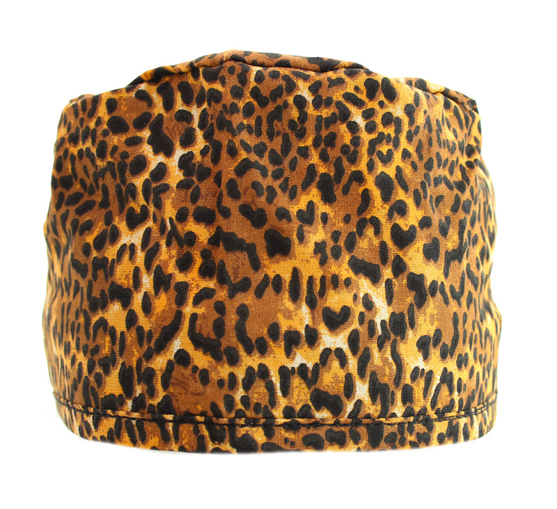 Sassy Leopard Animal Print Scrub Cap Hat