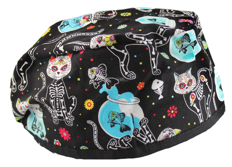 Funny Colorful X-Ray Cats Surgical Scrub Cap Hat