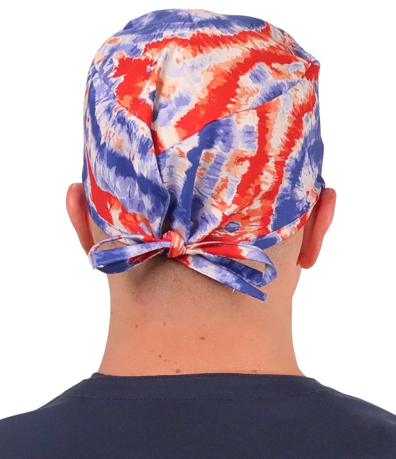 Patriotic USA Tie Dye Scrub Cap
