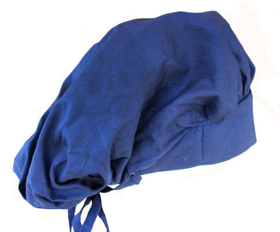 Banded Bouffant Solid Navy Blue Scrub Cap Hat