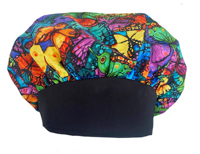 Banded Bouffant Butterfly Mania Scrub Cap Hat