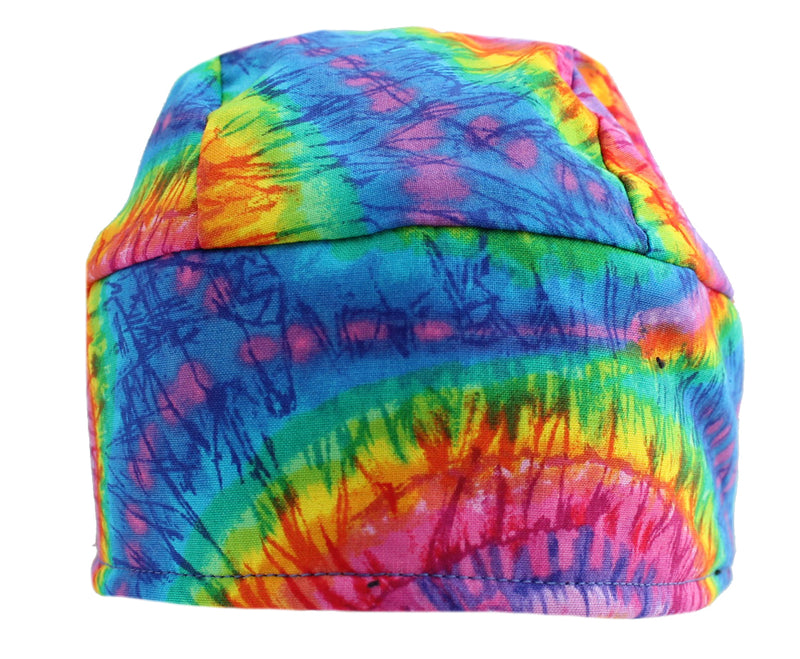 Nomad Tie Dye Skull Cap Hat with Extra Long Tails