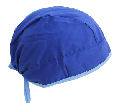 Solid Royal Blue / Light Blue Surgical Scrub Cap Hat