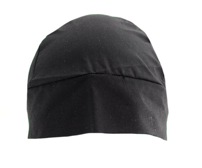 Grand Solid Black Skull Cap Hat Bandana