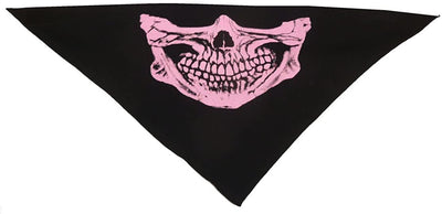Black & Pink Skull Face Covering Face Mask