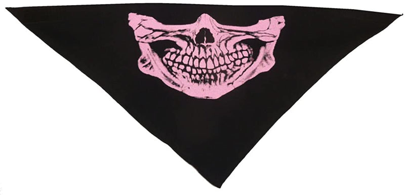 Black & Pink Skull Face Covering Face Mask