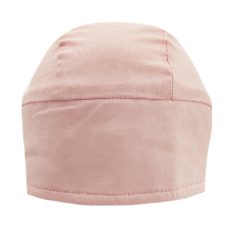 Deluxe No Tie Velcro Soft Pink Skull Cap Du Rag Hat