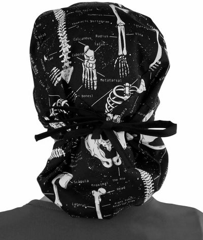 Extra Room Glow in The Dark Human Body Skeleton Scrub Cap