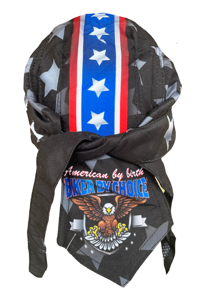 American Biker by Choice USA Flag Micro Fiber Skull Cap