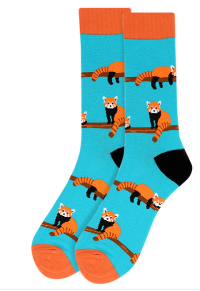 Funny Blue & Orange Sly Fox Casual Socks