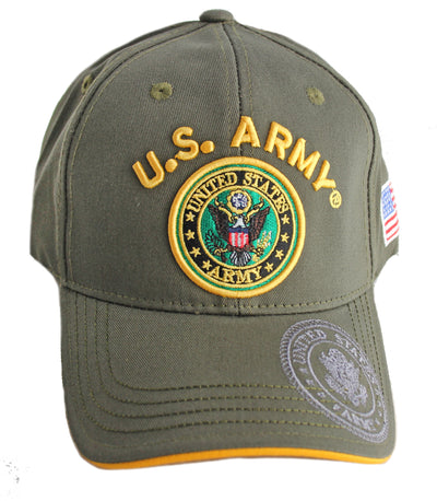 Solid Olive Green US Army Baseball Cap Hat
