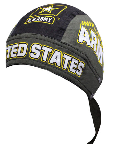 Black U.S. Army Skull Cap Hat Bandana