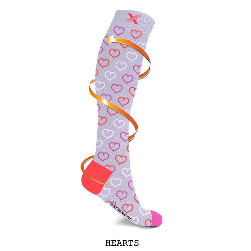 EKG Heartbeat Graduated Compression Socks (3 Pair)