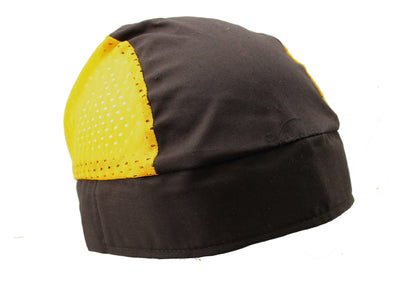 Black & Yellow  Wiz Khalifa Cool Mesh Air Flow Skull Cap Hat